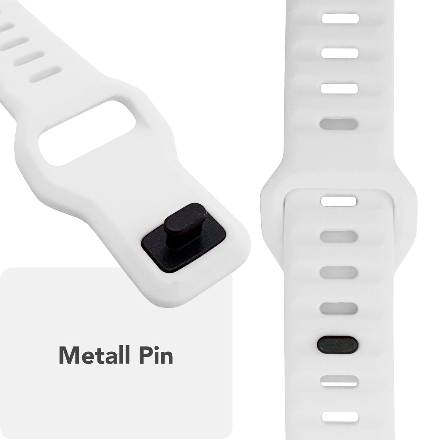 NALIA Motion Silikon Armband kompatibel mit Apple Watch Armband iWatch Series SE/10/9/8/7/6/5/4/3/2/1, 38/40/41/42mm, Ersatzarmband Soft Sportarmband mit Steck-Pin Verschluss