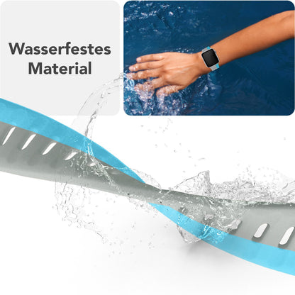 NALIA Motion Silikon Armband kompatibel mit Apple Watch Armband iWatch Series SE/10/9/8/7/6/5/4/3/2/1, 38/40/41/42mm, Ersatzarmband Soft Sportarmband mit Steck-Pin Verschluss