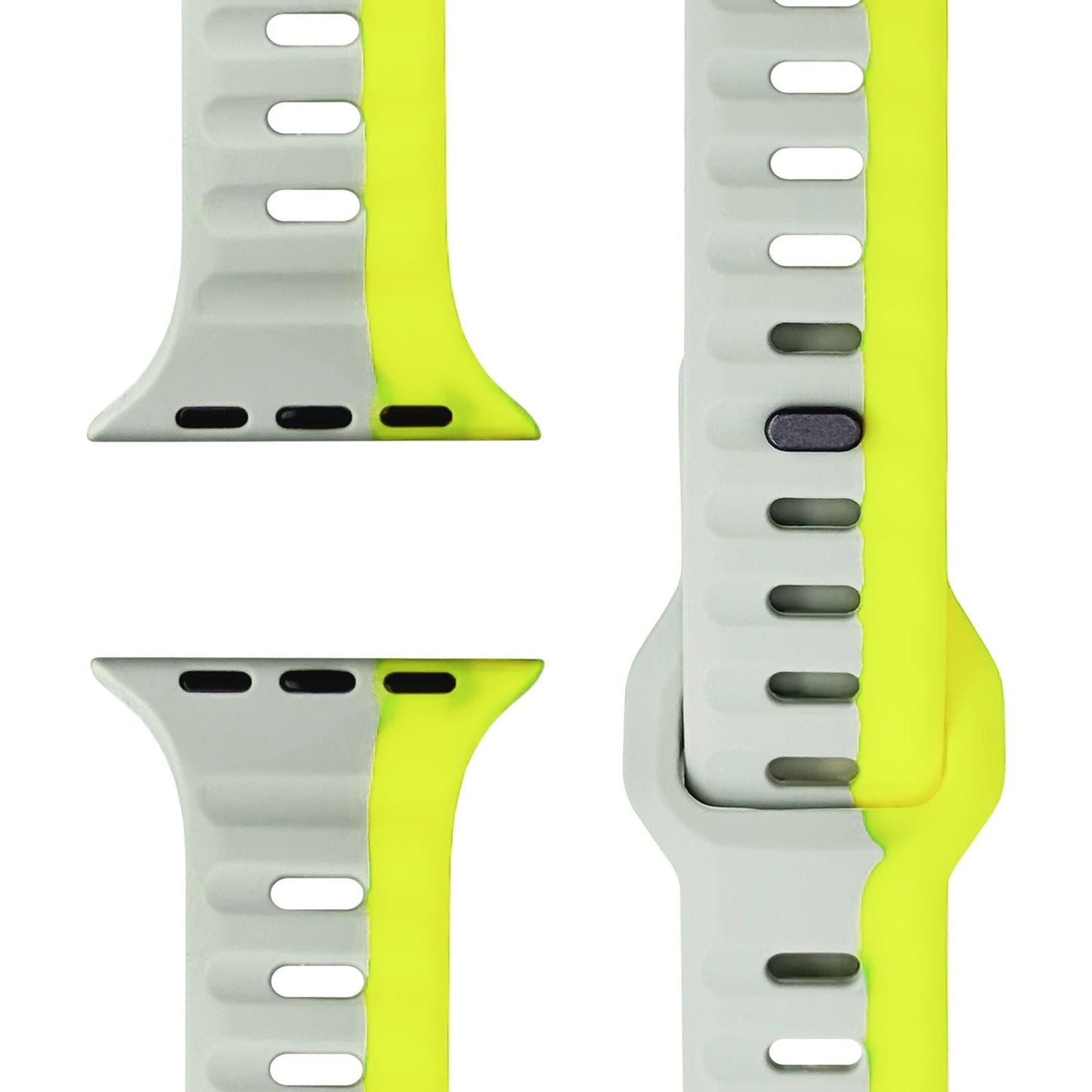 NALIA Motion Silikon Armband kompatibel mit Apple Watch Armband iWatch Series SE/10/9/8/7/6/5/4/3/2/1, 38/40/41/42mm, Ersatzarmband Soft Sportarmband mit Steck-Pin Verschluss