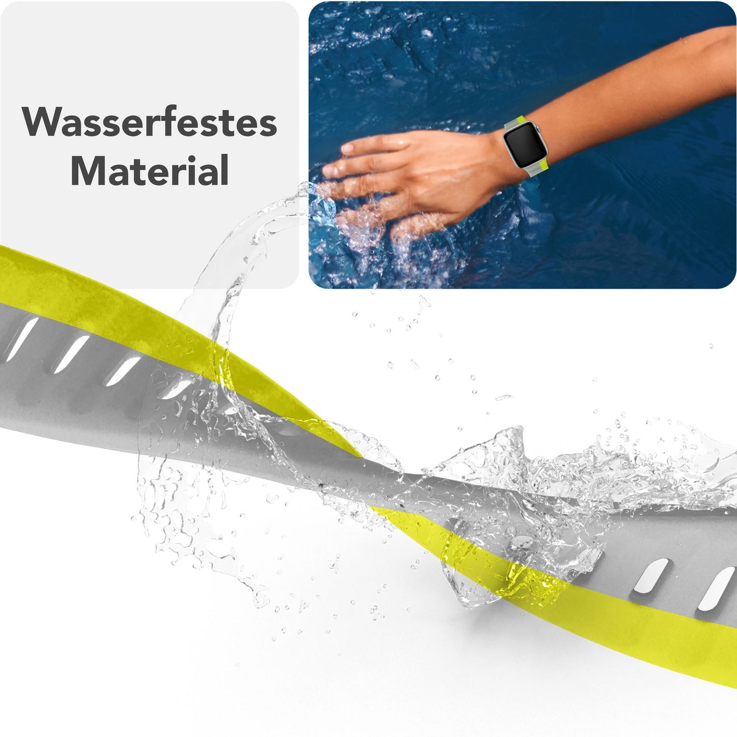 NALIA Motion Silikon Armband kompatibel mit Apple Watch Armband iWatch Series SE/10/9/8/7/6/5/4/3/2/1, 38/40/41/42mm, Ersatzarmband Soft Sportarmband mit Steck-Pin Verschluss