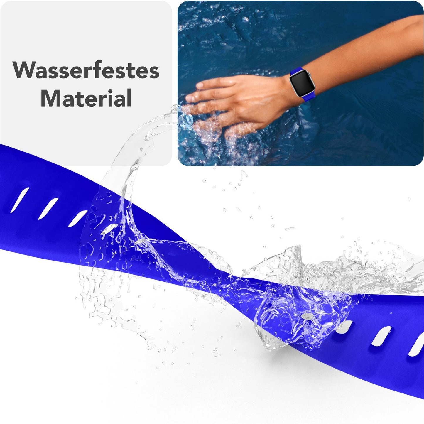 NALIA Motion Silikon Armband kompatibel mit Apple Watch Armband iWatch Series SE/10/9/8/7/6/5/4/3/2/1, 38/40/41/42mm, Ersatzarmband Soft Sportarmband mit Steck-Pin Verschluss