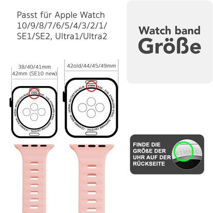 NALIA Motion Silikon Armband kompatibel mit Apple Watch Armband iWatch Series SE/10/9/8/7/6/5/4/3/2/1, 38/40/41/42mm, Ersatzarmband Soft Sportarmband mit Steck-Pin Verschluss