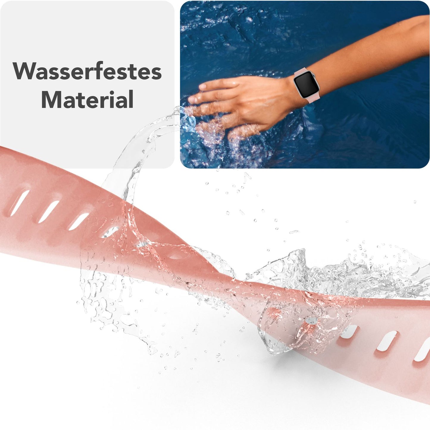 NALIA Motion Silikon Armband kompatibel mit Apple Watch Armband iWatch Series SE/10/9/8/7/6/5/4/3/2/1, 38/40/41/42mm, Ersatzarmband Soft Sportarmband mit Steck-Pin Verschluss