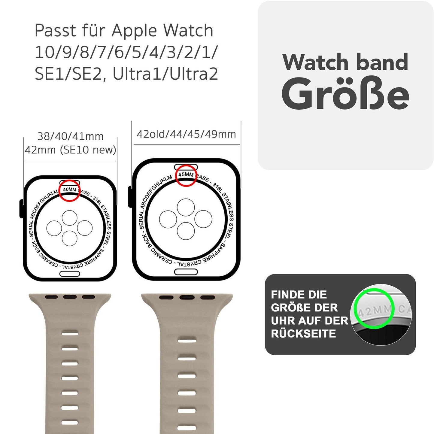 NALIA Motion Silikon Armband kompatibel mit Apple Watch Armband iWatch Series SE/10/9/8/7/6/5/4/3/2/1, 38/40/41/42mm, Ersatzarmband Soft Sportarmband mit Steck-Pin Verschluss