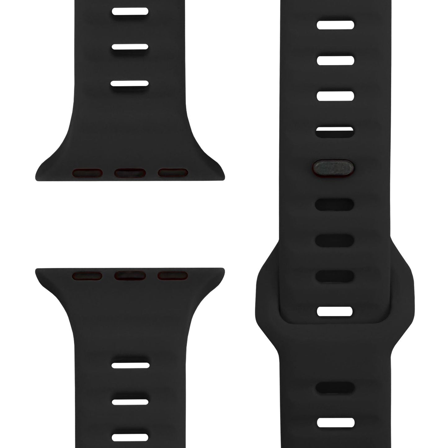 NALIA Motion Silikon Armband kompatibel mit Apple Watch Armband iWatch Series SE/10/9/8/7/6/5/4/3/2/1, 38/40/41/42mm, Ersatzarmband Soft Sportarmband mit Steck-Pin Verschluss