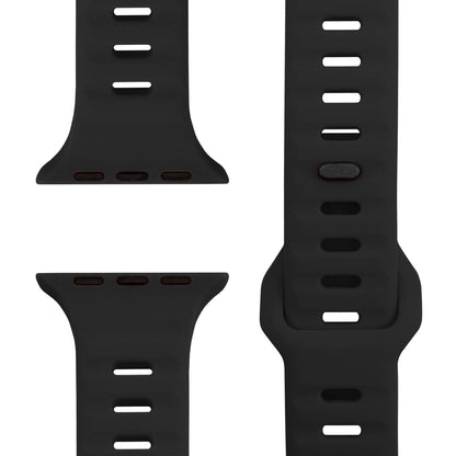 NALIA Motion Silikon Armband kompatibel mit Apple Watch Armband iWatch Series SE/10/9/8/7/6/5/4/3/2/1, 38/40/41/42mm, Ersatzarmband Soft Sportarmband mit Steck-Pin Verschluss