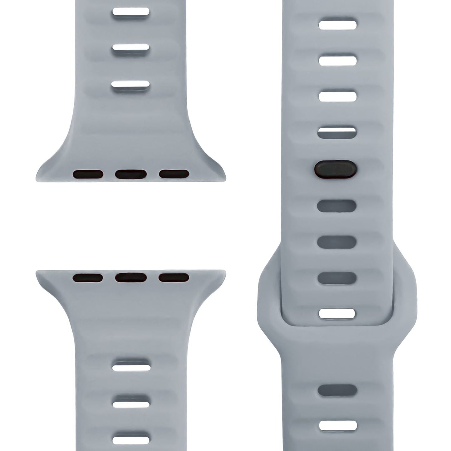 NALIA Motion Silikon Armband kompatibel mit Apple Watch Armband iWatch Series Ultra/SE 10 9 8 7 6 5 4 3 2 1, 42/44/45/46/49mm, Ersatzarmband Sportarmband Steck-Pin Verschluss