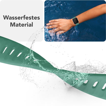 NALIA Motion Silikon Armband kompatibel mit Apple Watch Armband iWatch Series Ultra/SE 10 9 8 7 6 5 4 3 2 1, 42/44/45/46/49mm, Ersatzarmband Sportarmband Steck-Pin Verschluss