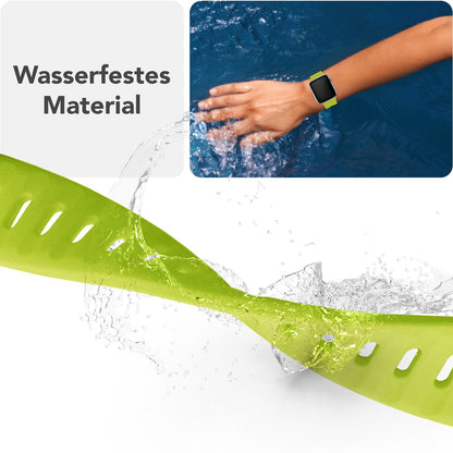 NALIA Motion Silikon Armband kompatibel mit Apple Watch Armband iWatch Series Ultra/SE 10 9 8 7 6 5 4 3 2 1, 42/44/45/46/49mm, Ersatzarmband Sportarmband Steck-Pin Verschluss