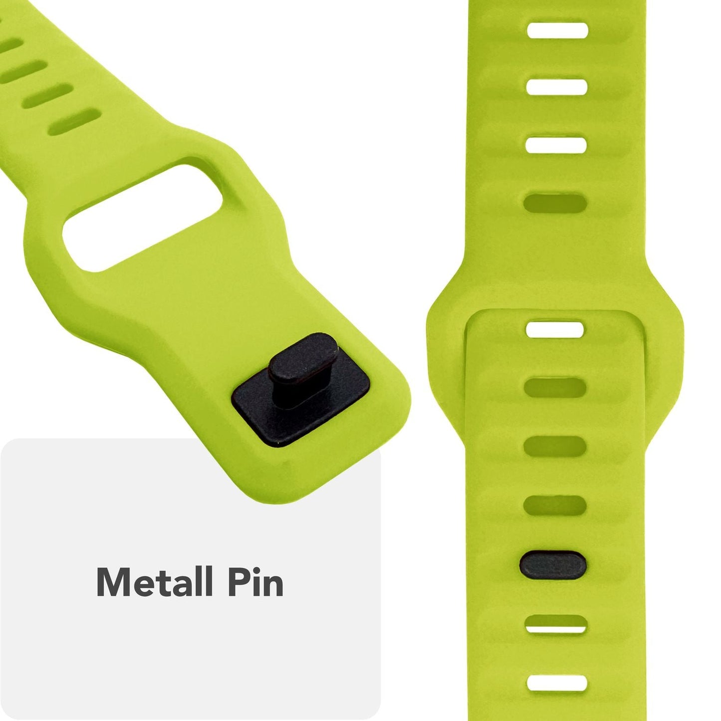 NALIA Motion Silikon Armband kompatibel mit Apple Watch Armband iWatch Series Ultra/SE 10 9 8 7 6 5 4 3 2 1, 42/44/45/46/49mm, Ersatzarmband Sportarmband Steck-Pin Verschluss