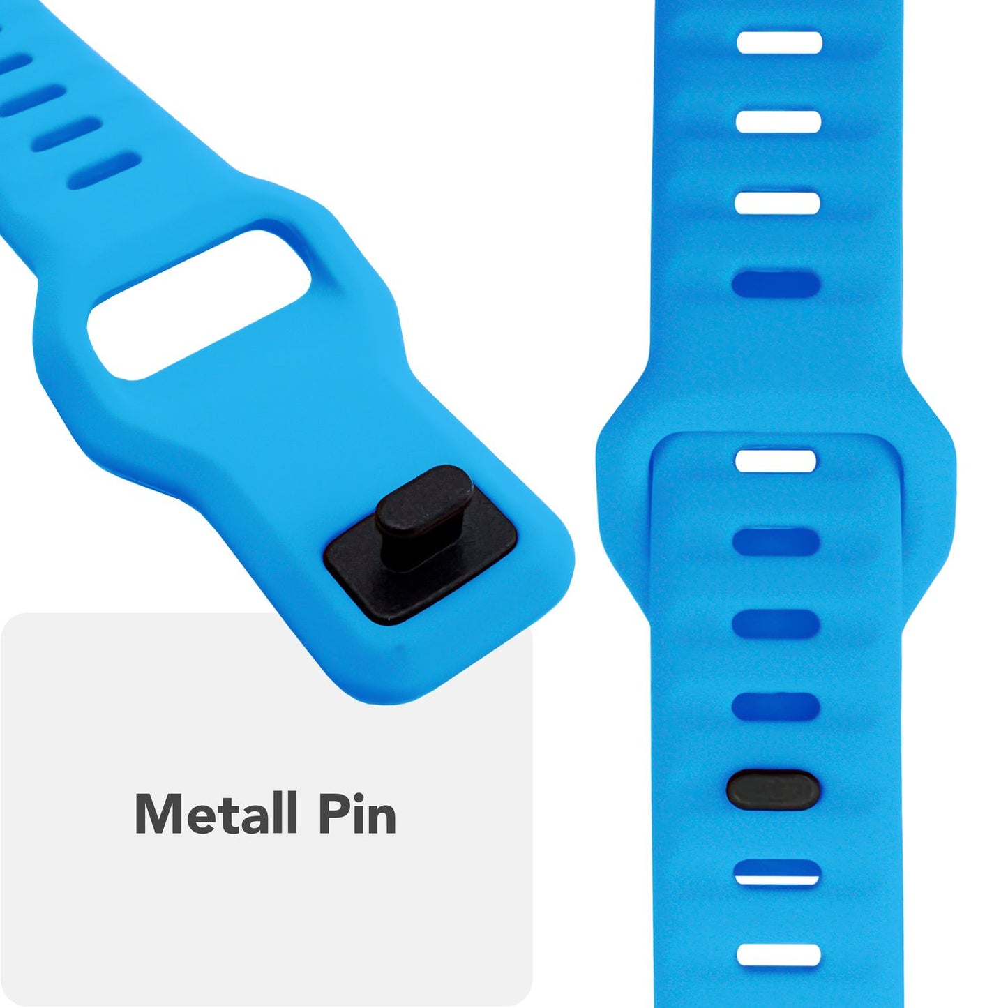 NALIA Motion Silikon Armband kompatibel mit Apple Watch Armband iWatch Series Ultra/SE 10 9 8 7 6 5 4 3 2 1, 42/44/45/46/49mm, Ersatzarmband Sportarmband Steck-Pin Verschluss