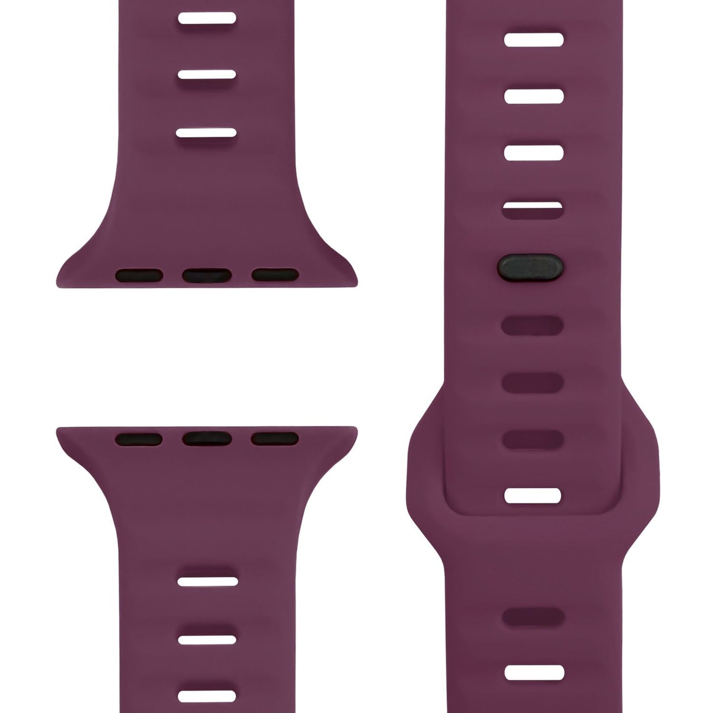 NALIA Motion Silikon Armband kompatibel mit Apple Watch Armband iWatch Series Ultra/SE 10 9 8 7 6 5 4 3 2 1, 42/44/45/46/49mm, Ersatzarmband Sportarmband Steck-Pin Verschluss