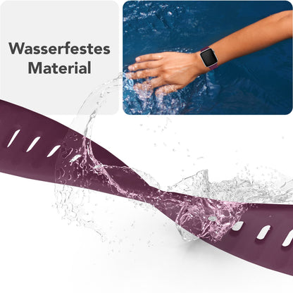NALIA Motion Silikon Armband kompatibel mit Apple Watch Armband iWatch Series Ultra/SE 10 9 8 7 6 5 4 3 2 1, 42/44/45/46/49mm, Ersatzarmband Sportarmband Steck-Pin Verschluss