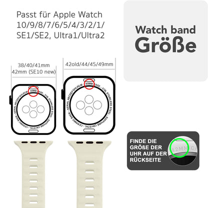 NALIA Motion Silikon Armband kompatibel mit Apple Watch Armband iWatch Series Ultra/SE 10 9 8 7 6 5 4 3 2 1, 42/44/45/46/49mm, Ersatzarmband Sportarmband Steck-Pin Verschluss