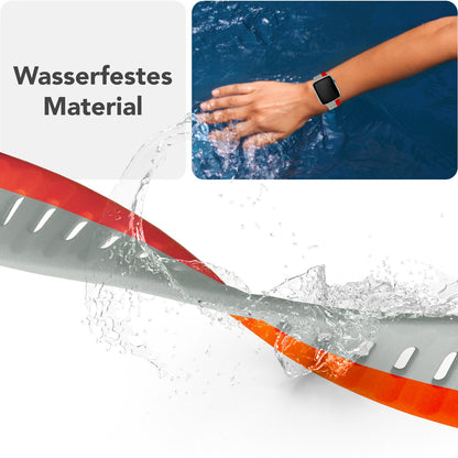 NALIA Motion Silikon Armband kompatibel mit Apple Watch Armband iWatch Series Ultra/SE 10 9 8 7 6 5 4 3 2 1, 42/44/45/46/49mm, Ersatzarmband Sportarmband Steck-Pin Verschluss