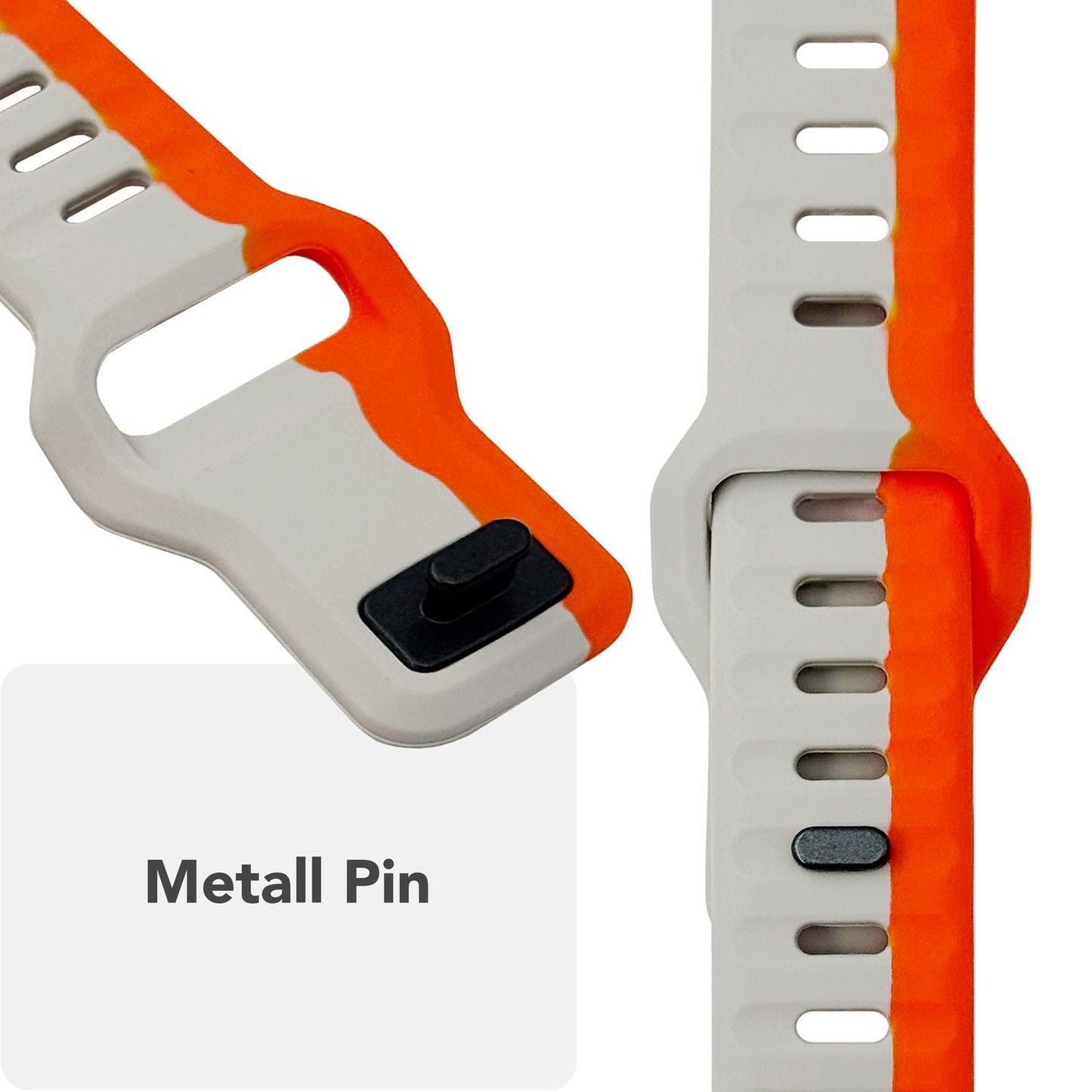 NALIA Motion Silikon Armband kompatibel mit Apple Watch Armband iWatch Series Ultra/SE 10 9 8 7 6 5 4 3 2 1, 42/44/45/46/49mm, Ersatzarmband Sportarmband Steck-Pin Verschluss