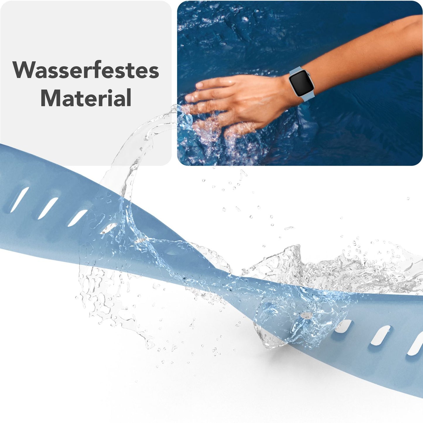 NALIA Motion Silikon Armband kompatibel mit Apple Watch Armband iWatch Series Ultra/SE 10 9 8 7 6 5 4 3 2 1, 42/44/45/46/49mm, Ersatzarmband Sportarmband Steck-Pin Verschluss