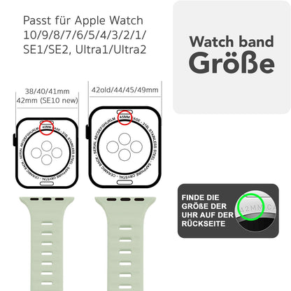 NALIA Motion Silikon Armband kompatibel mit Apple Watch Armband iWatch Series Ultra/SE 10 9 8 7 6 5 4 3 2 1, 42/44/45/46/49mm, Ersatzarmband Sportarmband Steck-Pin Verschluss