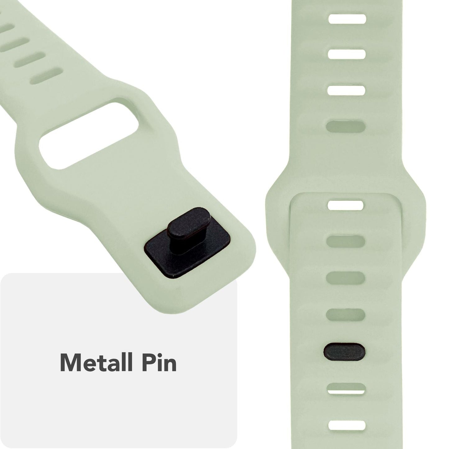 NALIA Motion Silikon Armband kompatibel mit Apple Watch Armband iWatch Series Ultra/SE 10 9 8 7 6 5 4 3 2 1, 42/44/45/46/49mm, Ersatzarmband Sportarmband Steck-Pin Verschluss