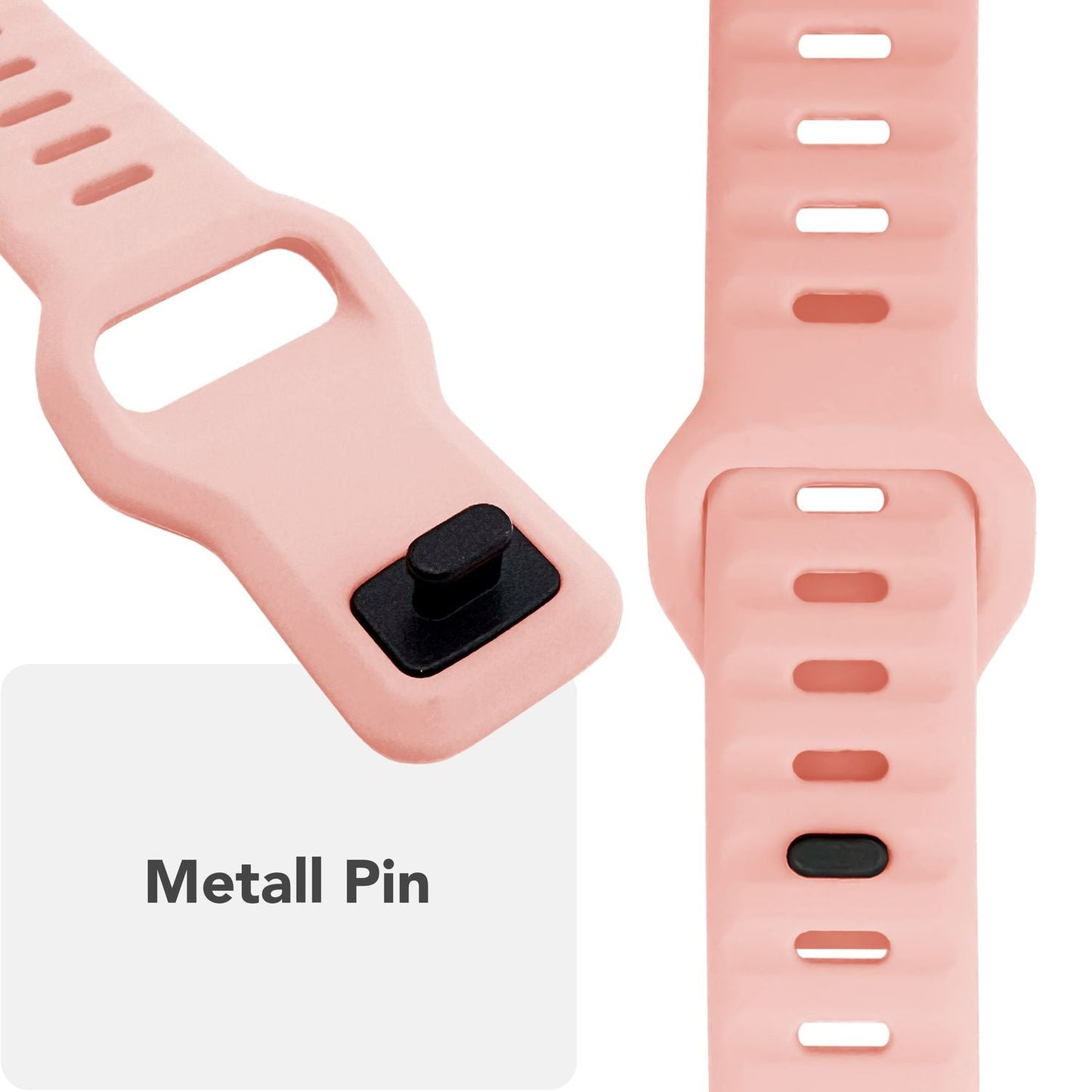 NALIA Motion Silikon Armband kompatibel mit Apple Watch Armband iWatch Series Ultra/SE 10 9 8 7 6 5 4 3 2 1, 42/44/45/46/49mm, Ersatzarmband Sportarmband Steck-Pin Verschluss