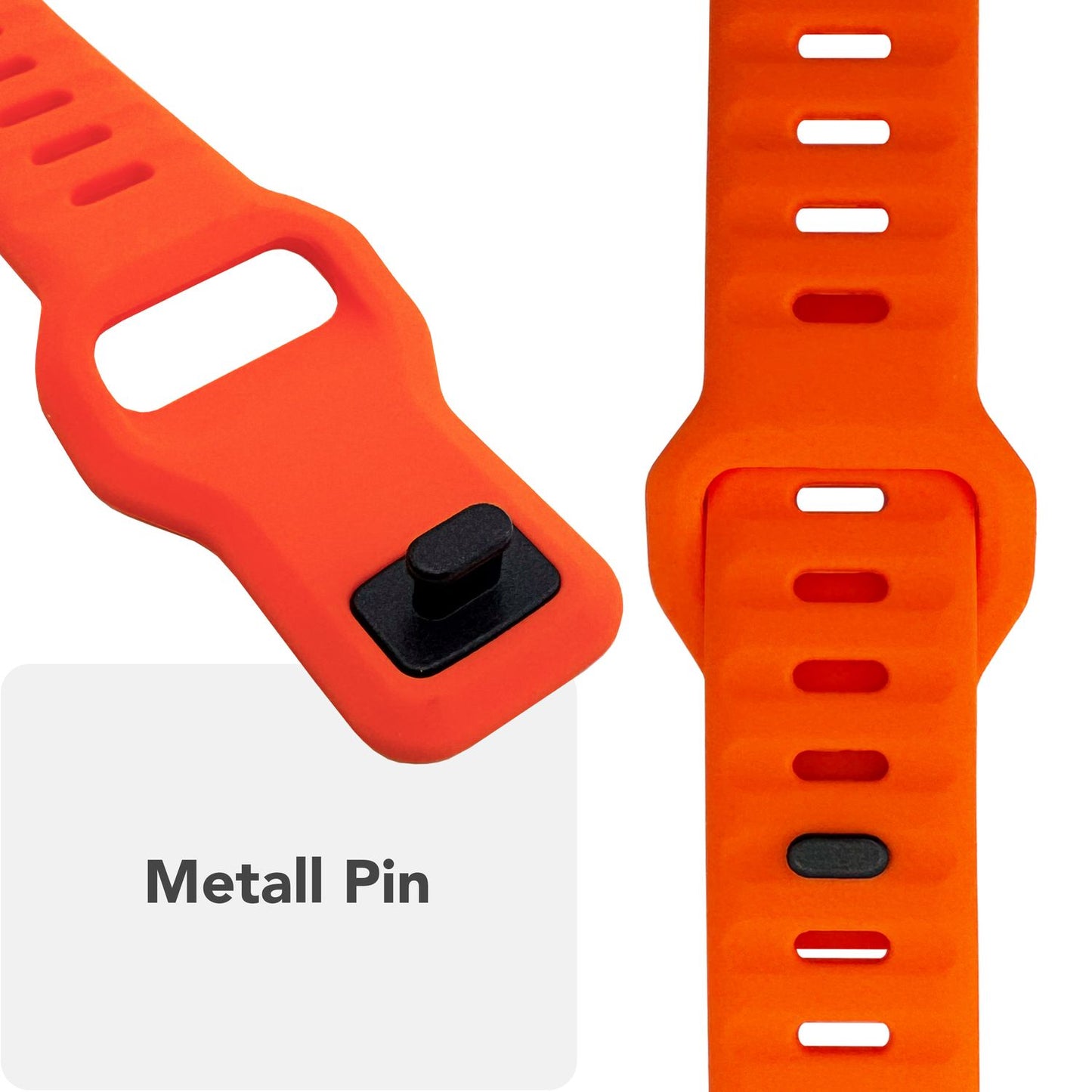 NALIA Motion Silikon Armband kompatibel mit Apple Watch Armband iWatch Series Ultra/SE 10 9 8 7 6 5 4 3 2 1, 42/44/45/46/49mm, Ersatzarmband Sportarmband Steck-Pin Verschluss