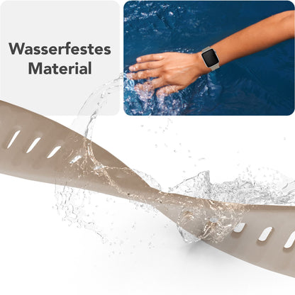 NALIA Motion Silikon Armband kompatibel mit Apple Watch Armband iWatch Series Ultra/SE 10 9 8 7 6 5 4 3 2 1, 42/44/45/46/49mm, Ersatzarmband Sportarmband Steck-Pin Verschluss