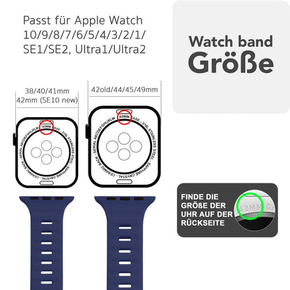 NALIA Motion Silikon Armband kompatibel mit Apple Watch Armband iWatch Series Ultra/SE 10 9 8 7 6 5 4 3 2 1, 42/44/45/46/49mm, Ersatzarmband Sportarmband Steck-Pin Verschluss