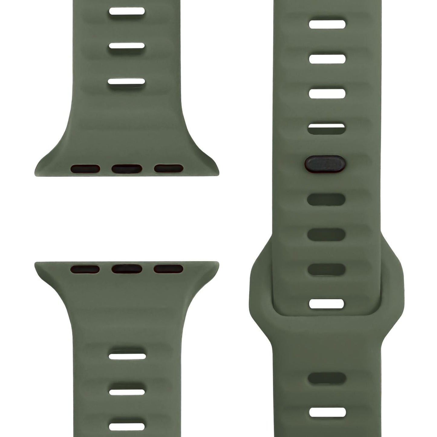 NALIA Motion Silikon Armband kompatibel mit Apple Watch Armband iWatch Series Ultra/SE 10 9 8 7 6 5 4 3 2 1, 42/44/45/46/49mm, Ersatzarmband Sportarmband Steck-Pin Verschluss