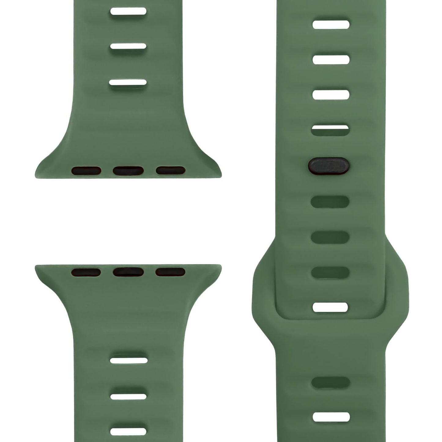NALIA Motion Silikon Armband kompatibel mit Apple Watch Armband iWatch Series Ultra/SE 10 9 8 7 6 5 4 3 2 1, 42/44/45/46/49mm, Ersatzarmband Sportarmband Steck-Pin Verschluss