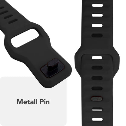 NALIA Motion Silikon Armband kompatibel mit Apple Watch Armband iWatch Series Ultra/SE 10 9 8 7 6 5 4 3 2 1, 42/44/45/46/49mm, Ersatzarmband Sportarmband Steck-Pin Verschluss