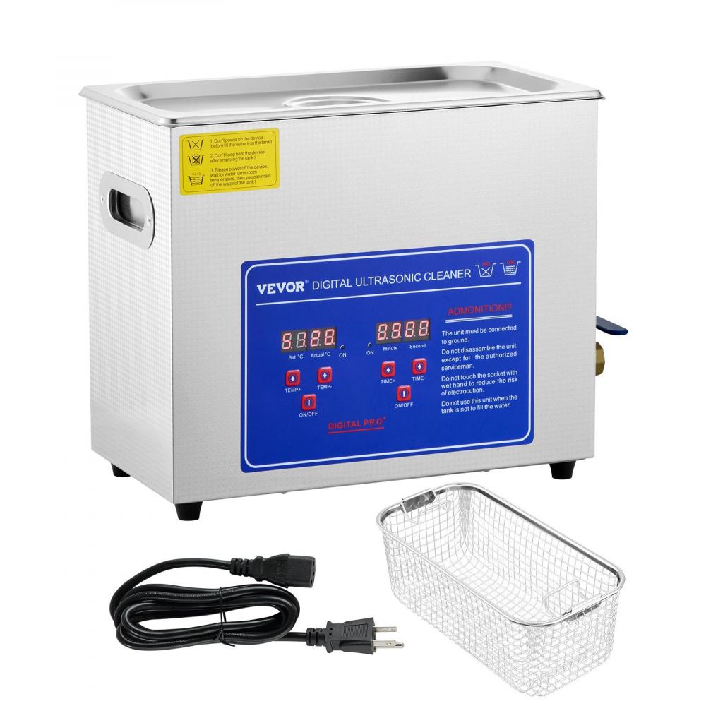 Ultrasonic cleaner 6L - stainless steel - with heating
