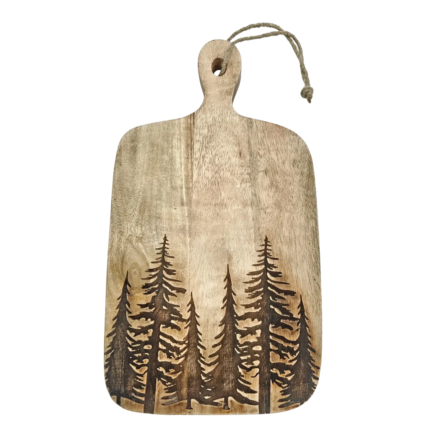 Dekobrett Mangoholz Serviertablett Tablett Wald Baum Kerzentablett 38x21 cm Mangotablett