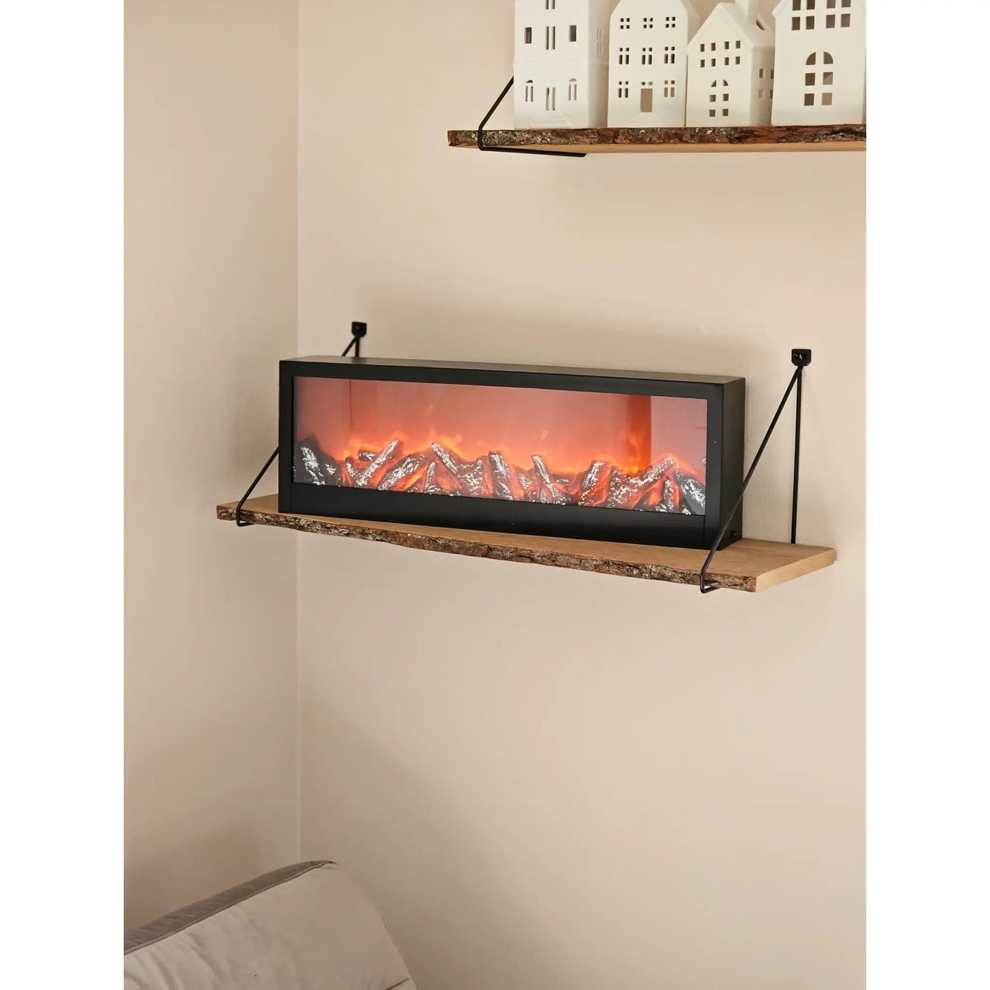 Dekokamin LED Kamin Feuer Elektrokamin 60x20 cm