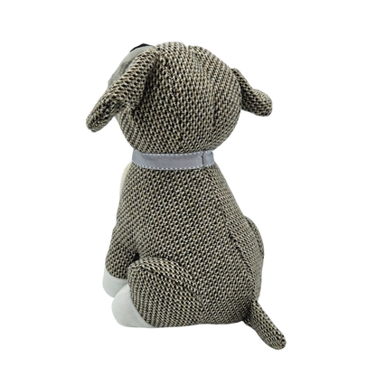 Dekorativer Türstopper für Zuhause und Büro Boden-Türstopper Stofftier karierter Hund