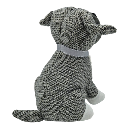 Dekorativer Türstopper für Zuhause und Büro Boden-Türstopper Stofftier karierter Hund