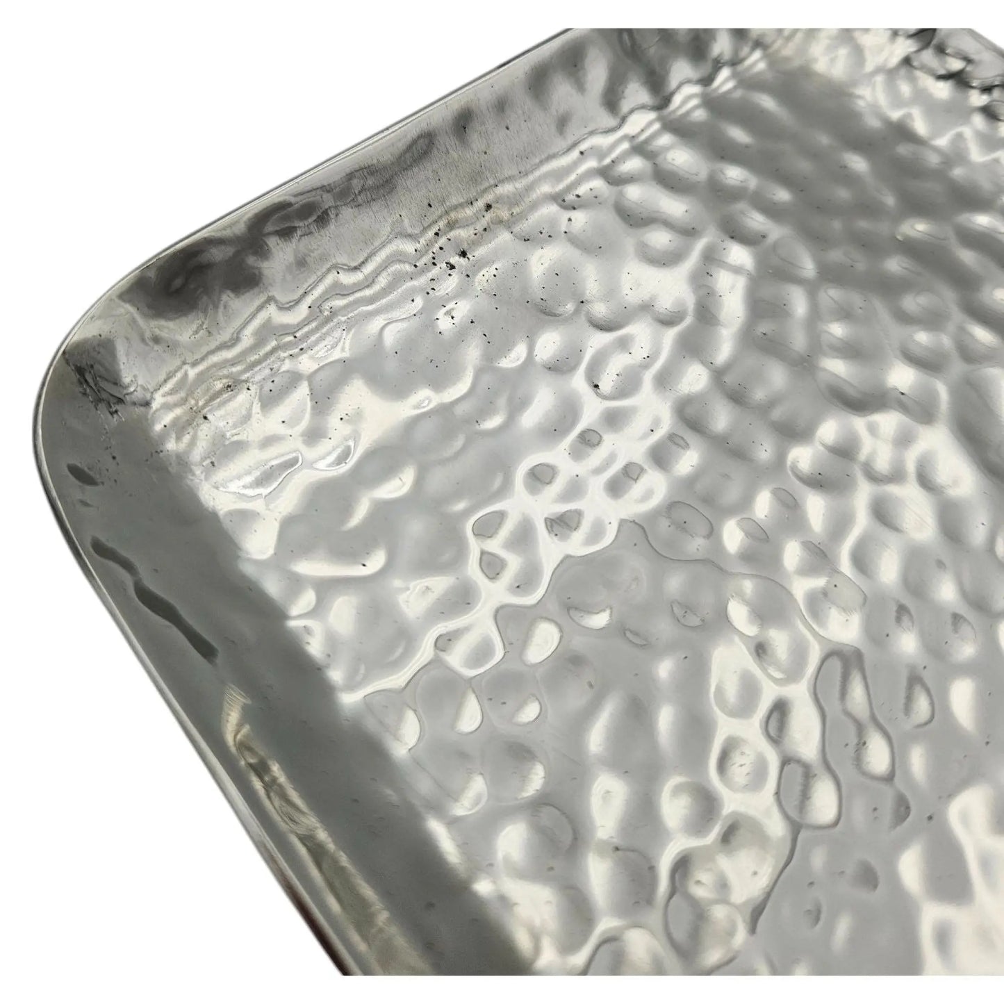 Dekotablett Dekoschale Metall silber Deko Tischdeko Schale Tablett 45 cm B-WARE