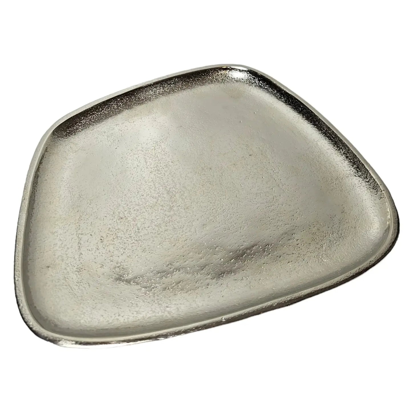 Dekoteller Metall silber Dekoschale Metallteller Deko Schale Teller 25 x 22 cm