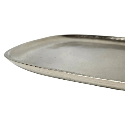 Dekoteller Metall silber Dekoschale Metallteller Deko Schale Teller 25 x 22 cm