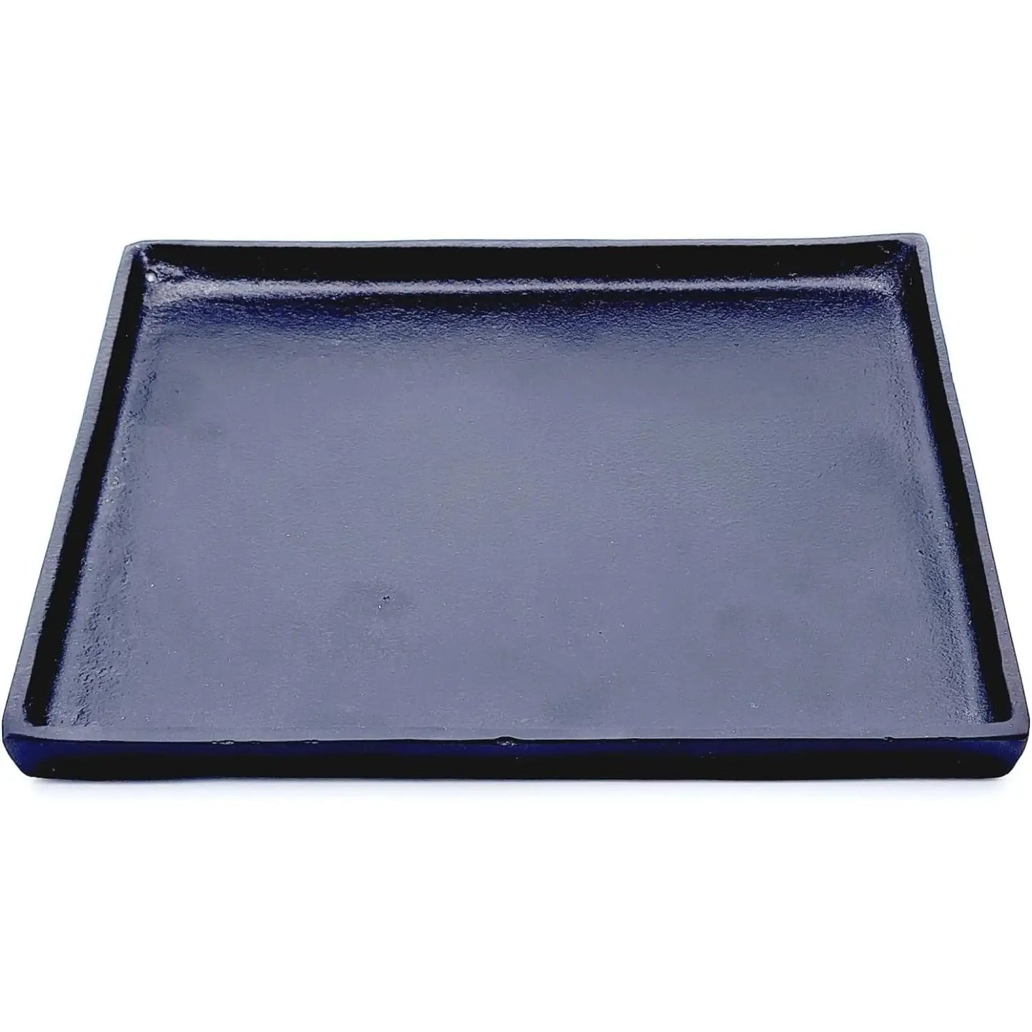 Dekoteller schwarz Dekoschale Metall Teller Schale Alu Deko 25x25 cm