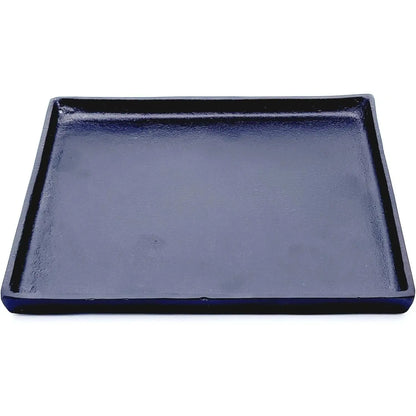 Dekoteller schwarz Dekoschale Metall Teller Schale Alu Deko 25x25 cm