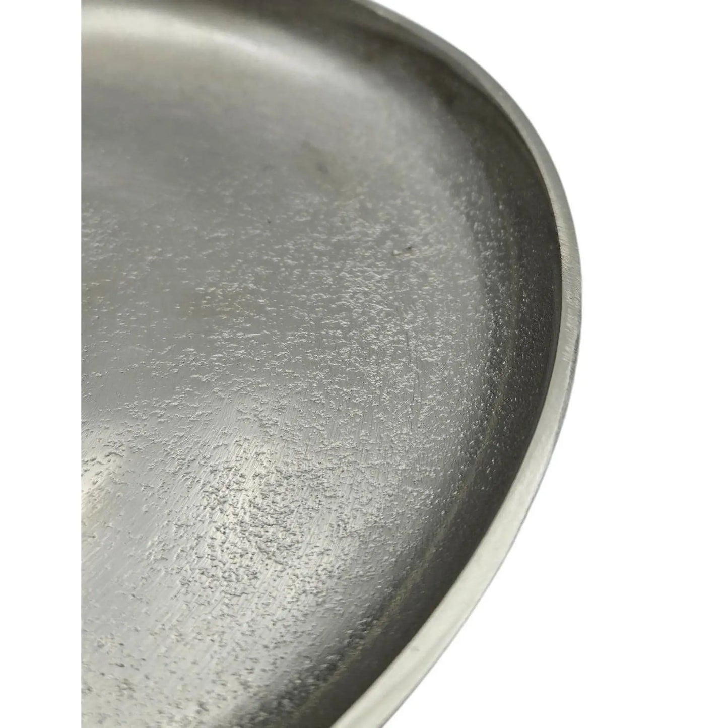 Dekoteller Silber Metall Teller Schale Dekotablett Kerzenteller Dekoschale Ø20cm