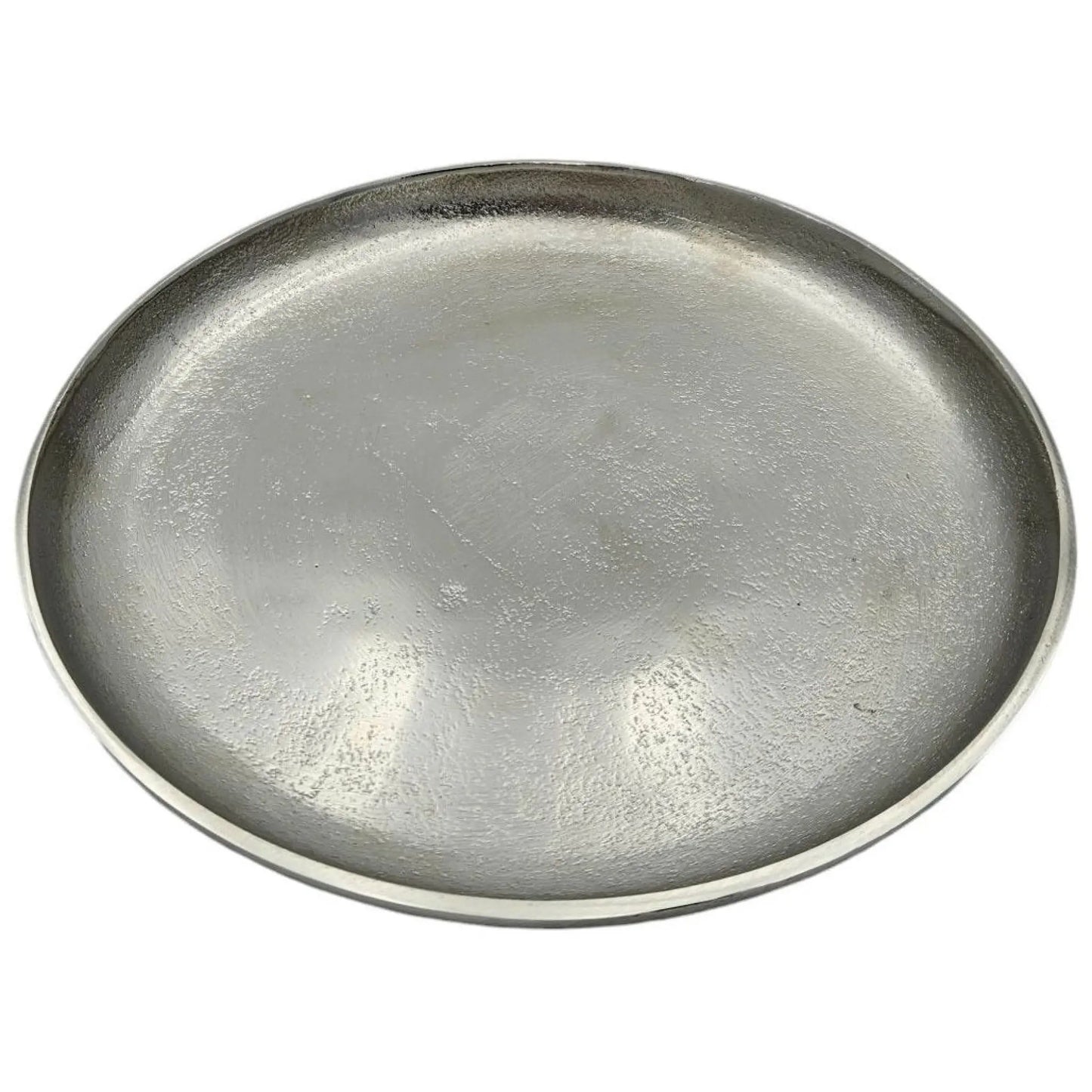 Dekoteller Silber Metall Teller Schale Dekotablett Kerzenteller Dekoschale Ø20cm