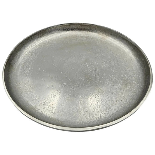 Dekoteller Silber Metall Teller Schale Dekotablett Kerzenteller Dekoschale Ø20cm