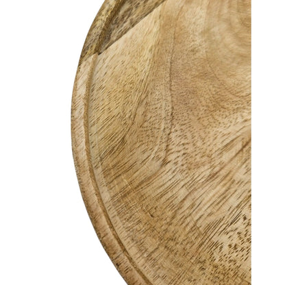 Dekoteller Teller Mango Holz Dekobrett Untersetzer Schmuckteller Tablett Ø 25 cm