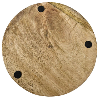Dekoteller Teller Mango Holz Dekobrett Untersetzer Schmuckteller Tablett Ø 25 cm