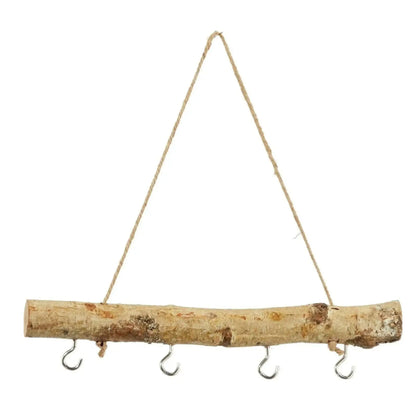Dekozweig Holz 4 Haken Fensterhänger braun natur Deko Landhaus Ast Dekoast 30 cm