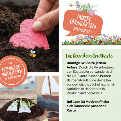 Grußkarte "Maus mit Herz"