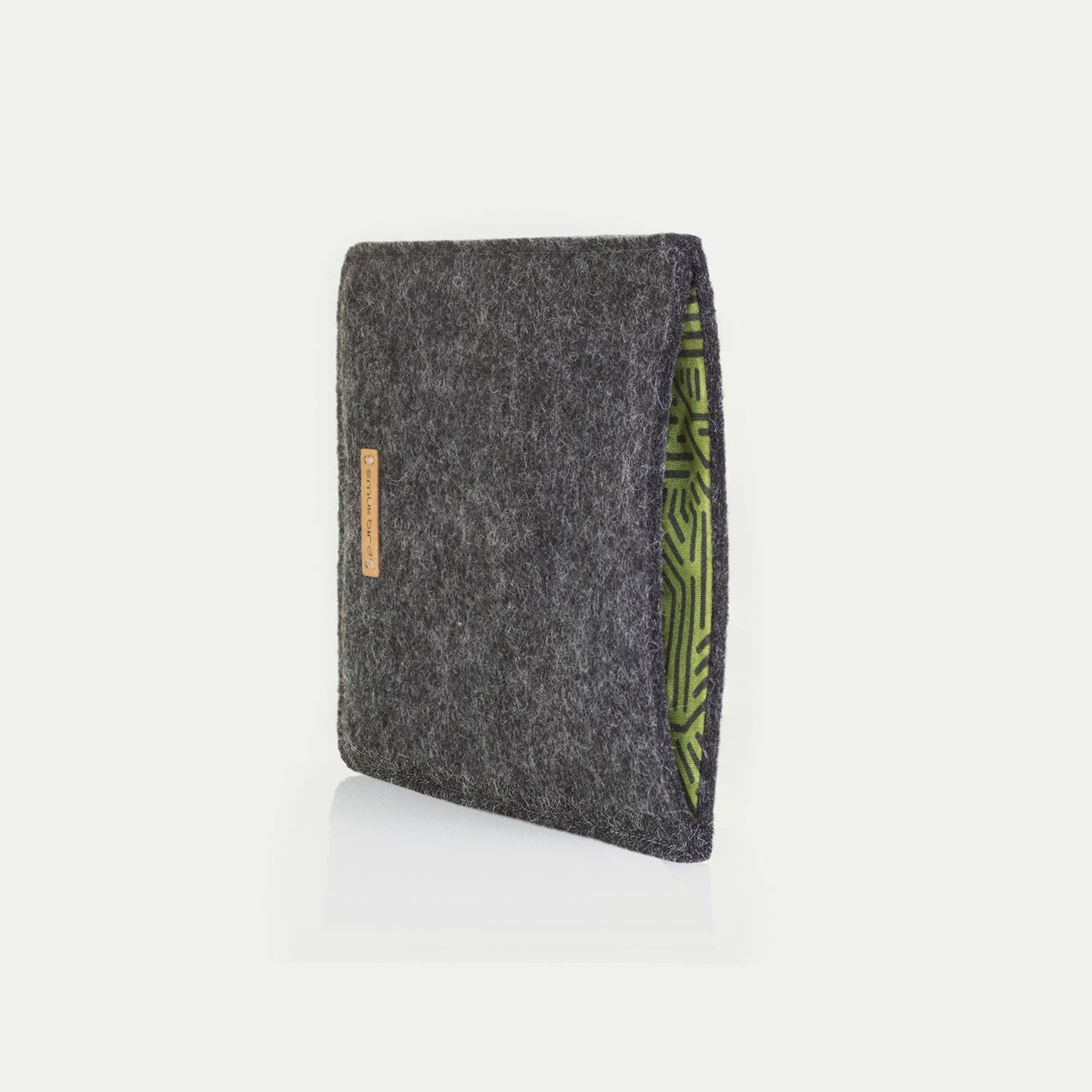 Hülle für PocketBook Color Note | aus Filz und Bio-Baumwolle | anthrazit - stripes | Modell "LET"