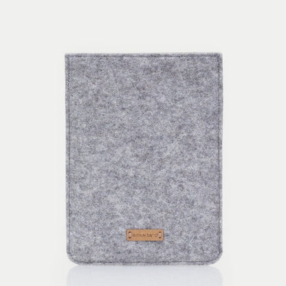 Hülle für Kindle Paperwhite 10 | aus Filz und Bio-Baumwolle | hellgrau - stripes | Modell "LET"