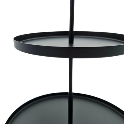 Etagere Paris schwarz 48x30 rund Metall 3 Schichten 3-Stöckig Vintage Muffin Herz